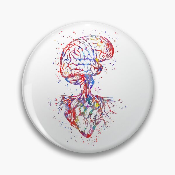 Item preview, Brain and heart, heart anatomy, medical art, heart anatomy designed and sold by Rosaliartbook.