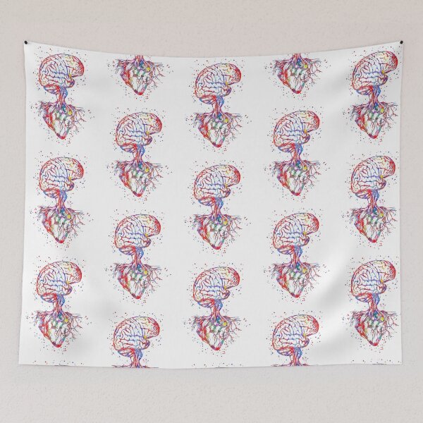 Item preview, Brain and heart, heart anatomy, medical art, heart anatomy designed and sold by Rosaliartbook.