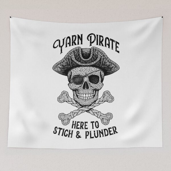 Item preview, Crochet Crocheting Halloween Yarn Pirate Skull Funny Stitch designed and sold by GrandeDuc.