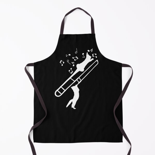 Item preview, Cats Playing Trombone And Music Notes designed and sold by Primroaddesigns.