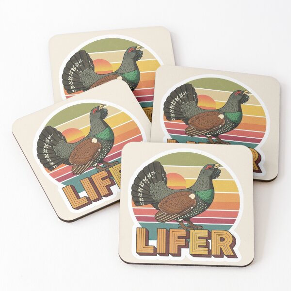 Item preview, Capercaillie LIFER – Retro Birdwatching Sticker designed and sold by The Digital Compass.