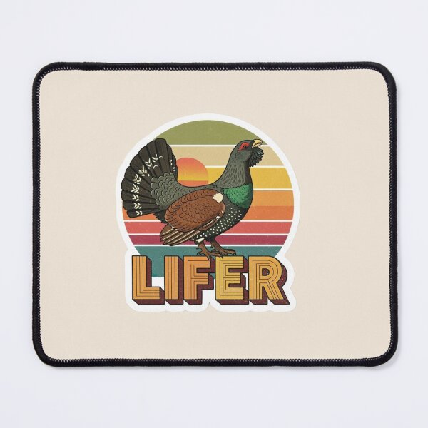 Item preview, Capercaillie LIFER – Retro Birdwatching Sticker designed and sold by The Digital Compass.
