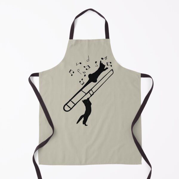 Item preview, Cats Playing Trombone And Music Notes designed and sold by Primroaddesigns.