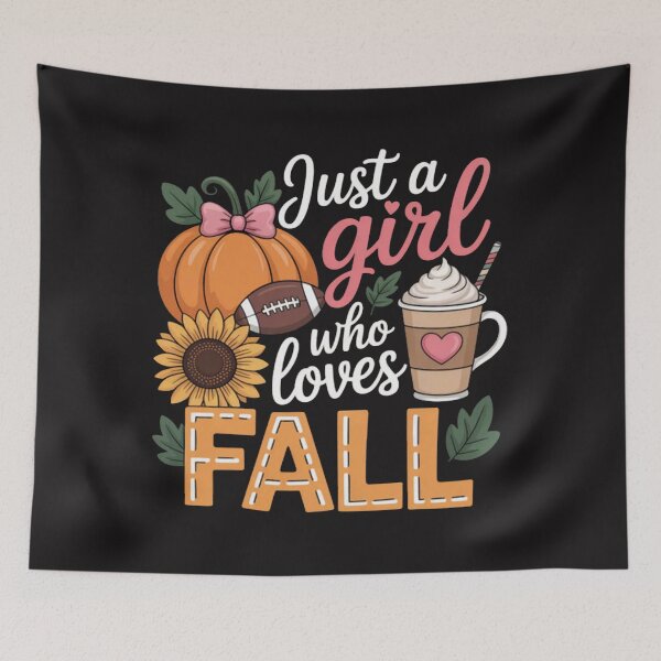Item preview, Just A Girl Who Loves Fall Autumn designed and sold by CraftyCuttable.