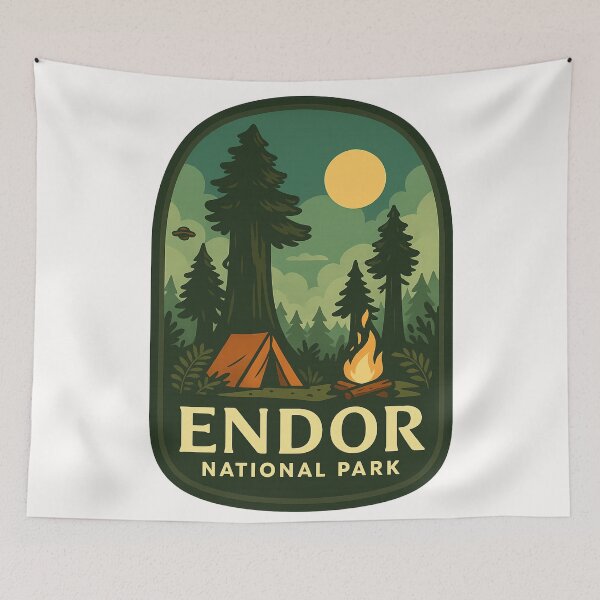Item preview, Endor National Park Galactic Camping Scene designed and sold by Places On Earth.