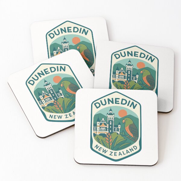 Item preview, Dunedin New Zealand Railway Castle and Kākā Parrot designed and sold by Places On Earth.