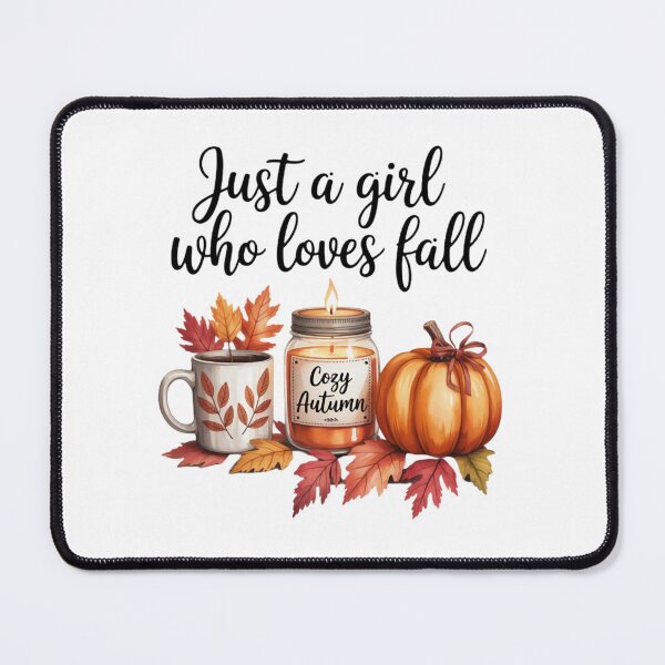 Item preview, Just A Girl Who Loves Fall Cozy Autumn Pumpkin Coffee designed and sold by CraftyCuttable.