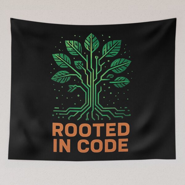 Item preview, Coding Tree Circuit Design – Rooted in Code Nerd Art designed and sold by crazydotdesigns.