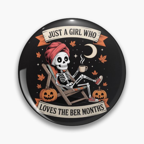 Item preview, JUST A Girl WHO Loves The BER Months Skeleton Coffee designed and sold by CraftyCuttable.