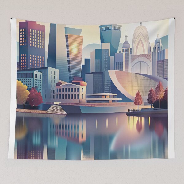 Item preview, Minimalist skyline of Bilbao designed and sold by paulrommer.