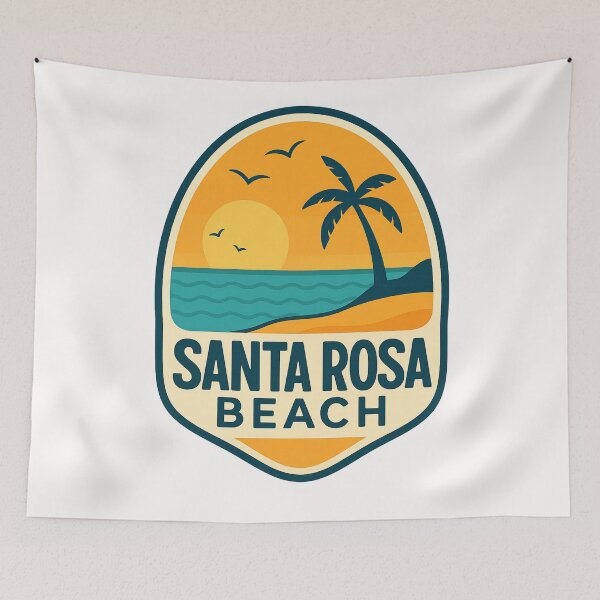 Item preview, Santa Rosa Beach Florida Sunset with Palm Tree designed and sold by Places On Earth.