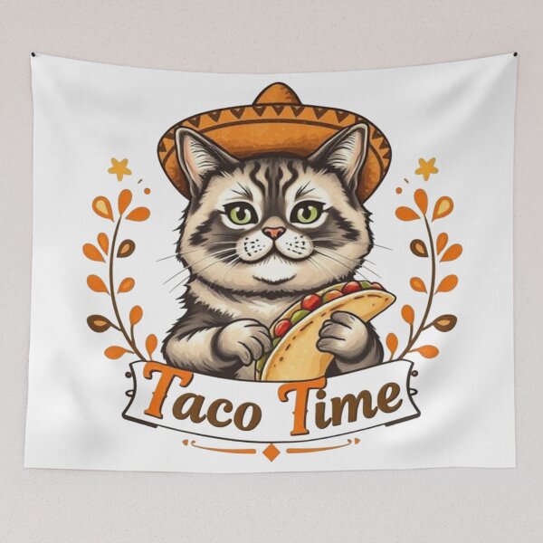 Item preview, Sombrero Cat Taco Time designed and sold by Iuqiune.