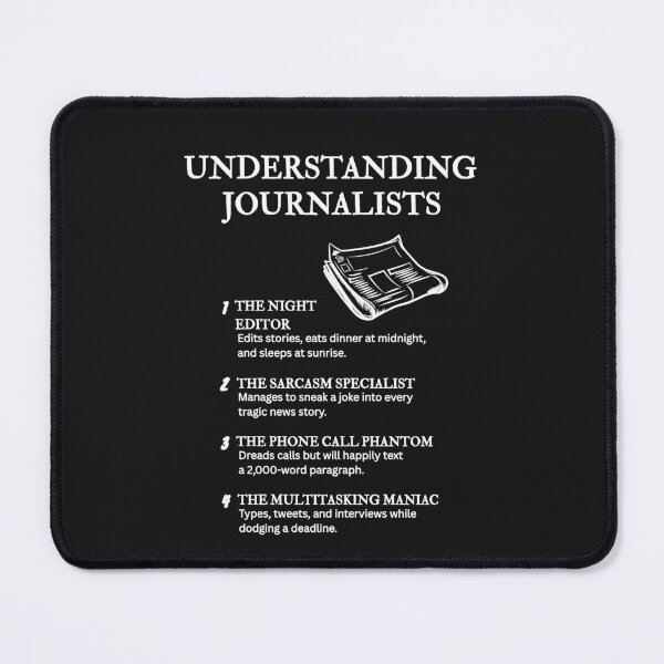 Item preview, Understanding News People – Relatable Media Comedy – Black designed and sold by PsyFlow35.