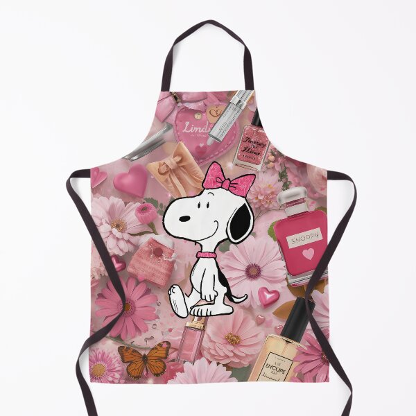 Item preview, girly snoopy surrounded by everything that makes us girls— pink hearts, nail polish, daisies, perfume bottles, bows, lip gloss, butterflies, and sparkles. designed and sold by Kitty Kat.