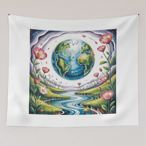 Item preview, Blooming Surreal Earth designed and sold by ArtQueen777.