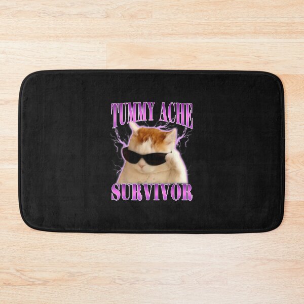 Item preview, Tummy Ache Survivor Funny Cat Meme Animals Lover Men Women designed and sold by grumpzara.