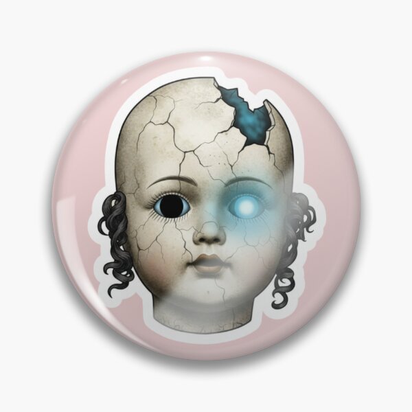 Item preview, Creepy Cracked Haunted Doll Face designed and sold by PrintBreeze.