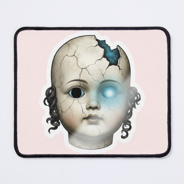 Item preview, Creepy Cracked Haunted Doll Face designed and sold by PrintBreeze.