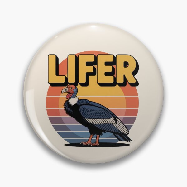 Item preview, California Condor LIFER – Retro Birdwatching Sticker designed and sold by The Digital Compass.