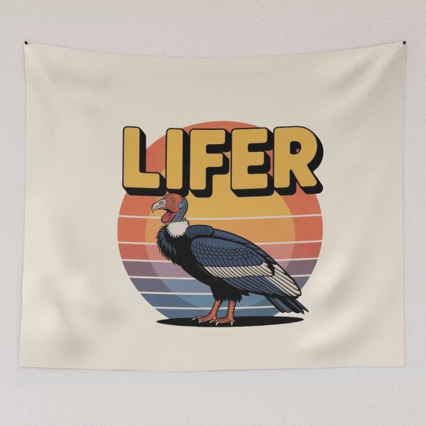 Item preview, California Condor LIFER – Retro Birdwatching Sticker designed and sold by The Digital Compass.