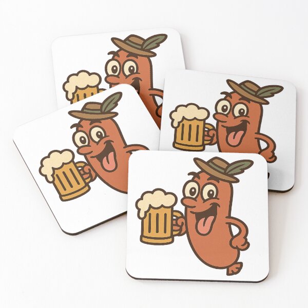 Item preview, Schnitzel Faced – Bavarian Hat Sausage Cartoon designed and sold by FTS-Studio.