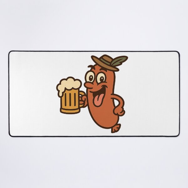Item preview, Schnitzel Faced – Bavarian Hat Sausage Cartoon designed and sold by FTS-Studio.
