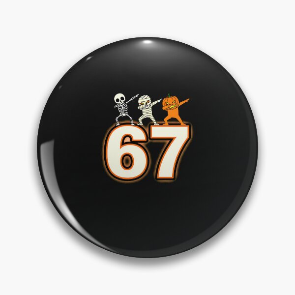 Item preview, Dabbing skeleton, pumpkin, and zombie halloween 67 meme designed and sold by grumpzara.