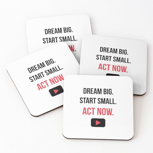 Item preview, Dream Big Start Small Act Now Motivational Quote designed and sold by J0b4t.