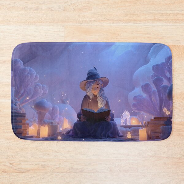 Item preview, Candlelit Study – Young Witch in a Crystal Grove designed and sold by BennyPuppy.