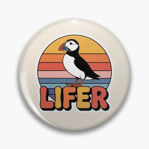 Item preview, Atlantic Puffin LIFER – Retro Birdwatching Sticker designed and sold by The Digital Compass.