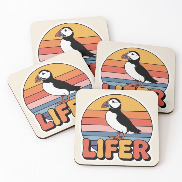 Item preview, Atlantic Puffin LIFER – Retro Birdwatching Sticker designed and sold by The Digital Compass.