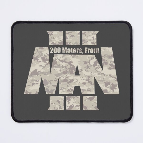 Item preview, Man, 200 meters, front. Arma 3 meme logo. Bright Camouflage designed and sold by ultragroove.