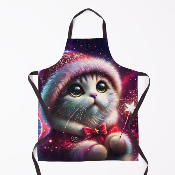 Item preview, Claus Cat Magic – Grey Tabby Santa with Wand 2:3 card layout designed and sold by EmeraldeaDesign.