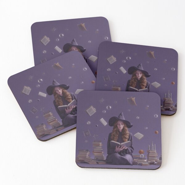 Item preview, Arcane Study – Young Witch with Floating Books designed and sold by BennyPuppy.