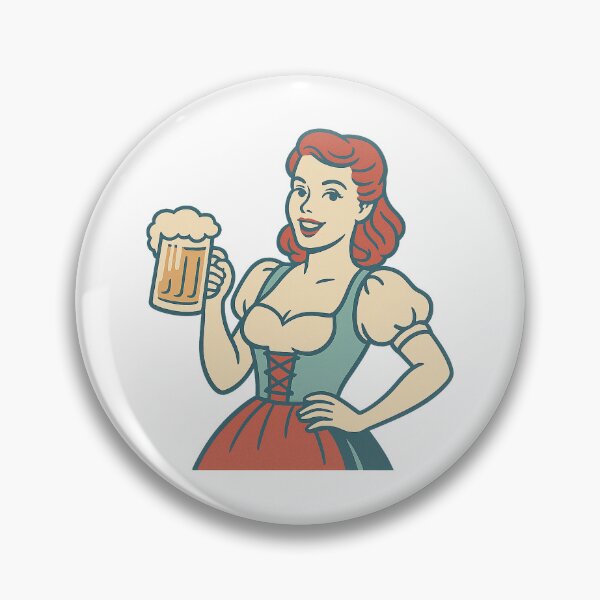 Item preview, Dirndl Diva – Feminine Retro Beer-Festival Poster designed and sold by FTS-Studio.