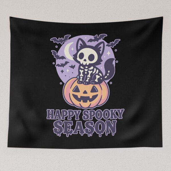 Item preview, Pastel Goth Skeleton Dog Happy Spooky Season designed and sold by TomFrontierArt.