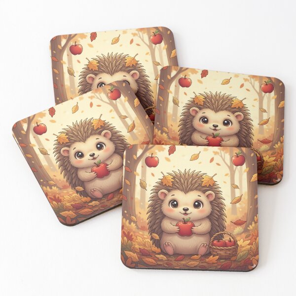 Item preview, hedgehog in autumn designed and sold by RayzuCosmicShop.