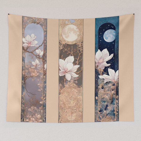 Item preview, Art Nouveau Celestial Magnolia Triptych designed and sold by LanaGustavsson.