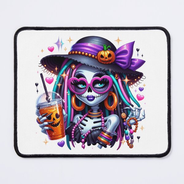 Item preview, Hauntingly Gorgeous Brown Girls with Skeleton Makeup – Cute Spooky Halloween Illustration” designed and sold by Lulunza.