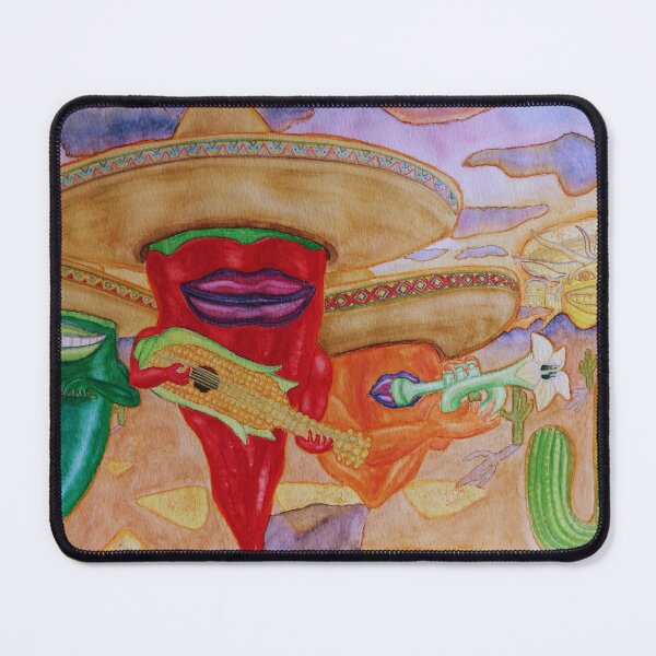 Item preview, Three Mariachillies Playing The Avocado, Corn And Flower designed and sold by Ace Tylumbra.