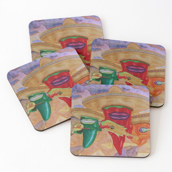 Item preview, Three Mariachillies Playing The Avocado, Corn And Flower designed and sold by Ace Tylumbra.