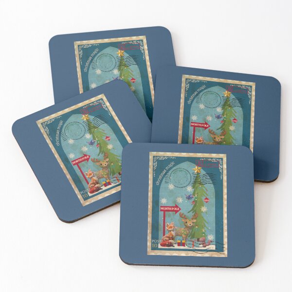 Item preview, Vintage Retro Christmas Stamp - woodland creatures Christmas designed and sold by Folk and Flux.