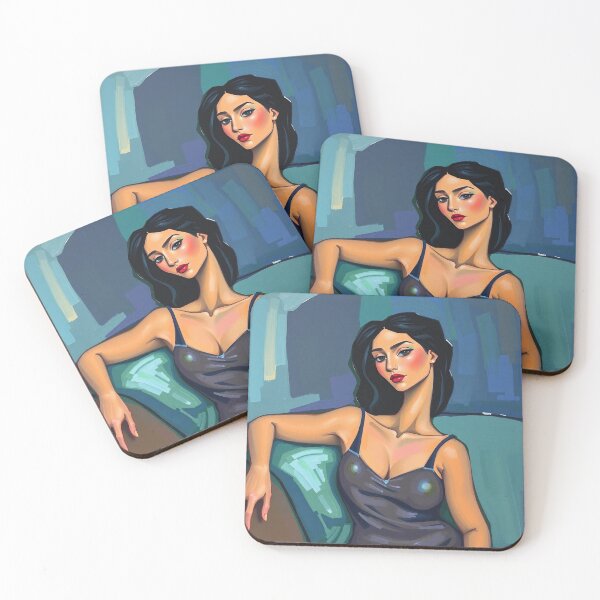 Item preview,  Portrait of a woman sitting on a sofa after Amedeo Modigliani Italian painter and sculptor designed and sold by Vintage Designs +.