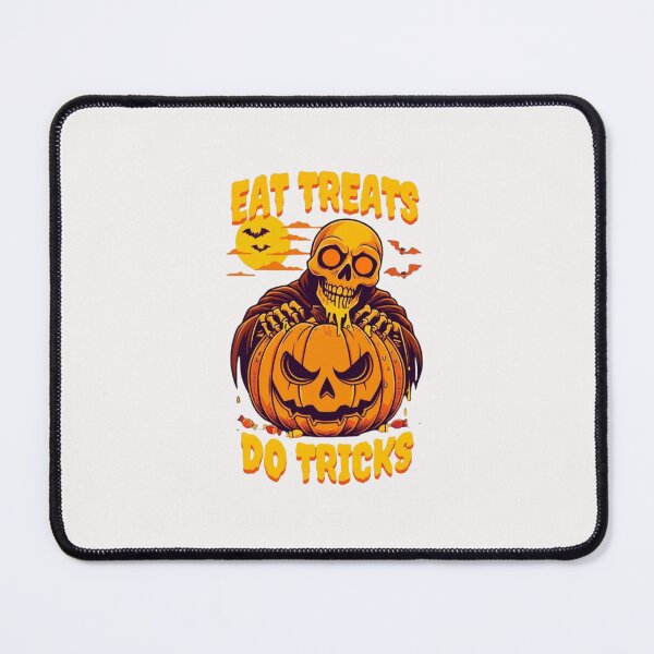 Item preview, Eat Treats Do Tricks Funny Skeleton Pumpkin Halloween T-Shirt | Spooky Pun Graphic Gift designed and sold by wellie-chic.