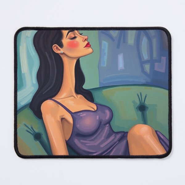 Item preview, Portrait of a woman sitting on a sofa after Amedeo Modigliani Italian painter and sculptor designed and sold by Vintage Designs +.