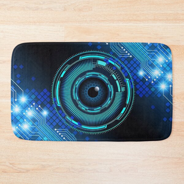 Item preview, Blue Cyber Eye – Futuristic Digital Vision Circuit designed and sold by Margival.