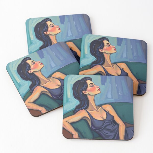 Item preview,  Portrait of a woman sitting on a sofa after Amedeo Modigliani Italian painter and sculptor designed and sold by Vintage Designs +.
