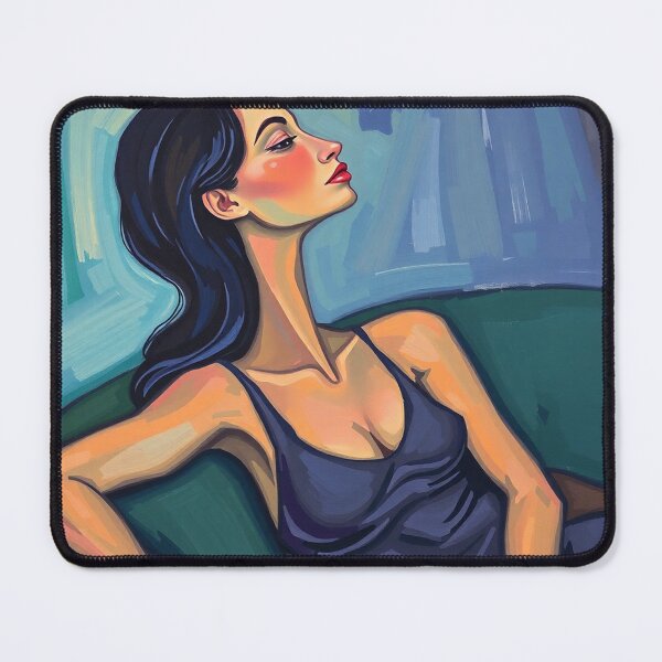 Item preview, Portrait of a woman sitting on a sofa after Amedeo Modigliani Italian painter and sculptor designed and sold by Vintage Designs +.