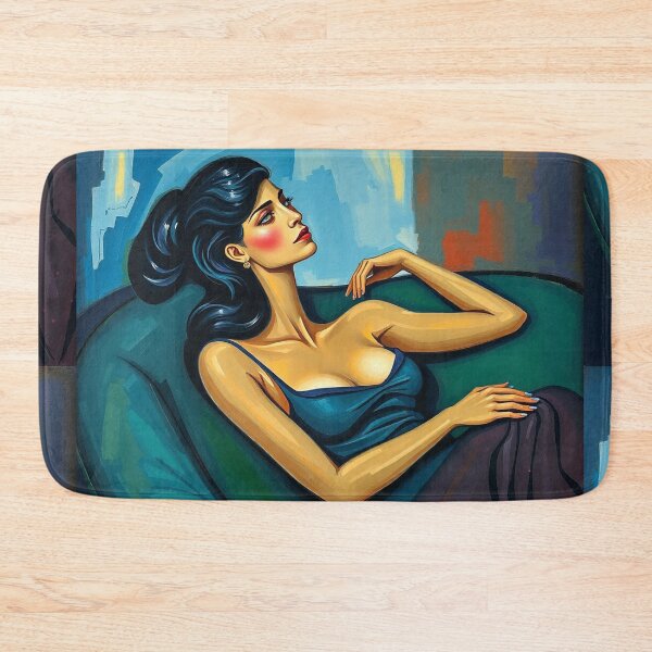 Item preview,  Portrait of a woman sitting on a sofa after Amedeo Modigliani Italian painter and sculptor designed and sold by Vintage Designs +.