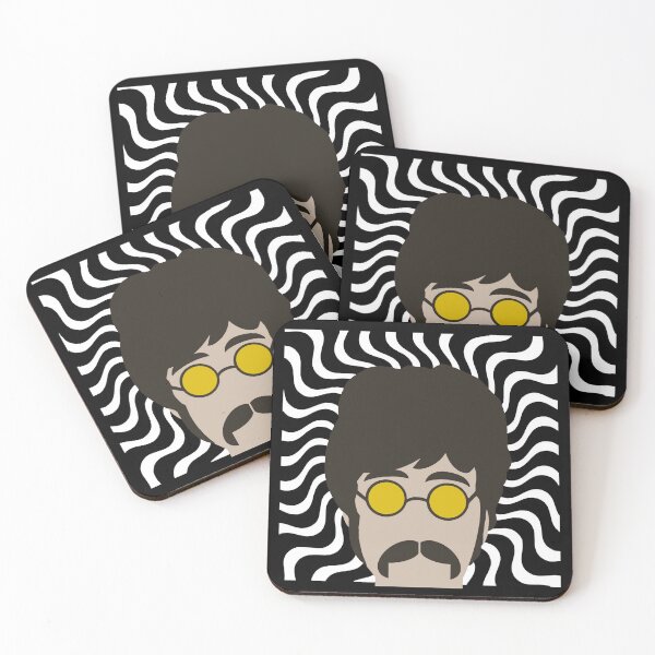 Item preview, Psychedelic John Lennon Pepper moustache rock music hypnosis cartoon designed and sold by Kludoman.